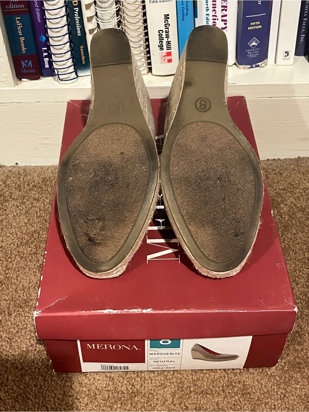 Merona Neutral Canvas Espadrille Wedge Pumps - Picture 4 of 5